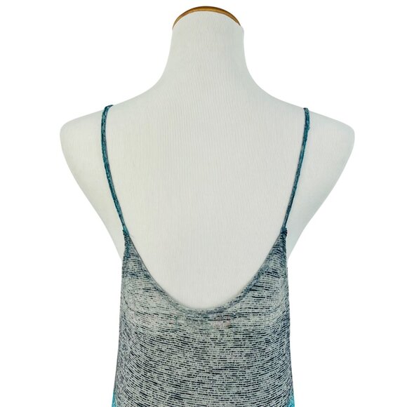 Free People Beach Blue Tired Ruffle Hem Maxi Slip Dress - Picture 10 of 13